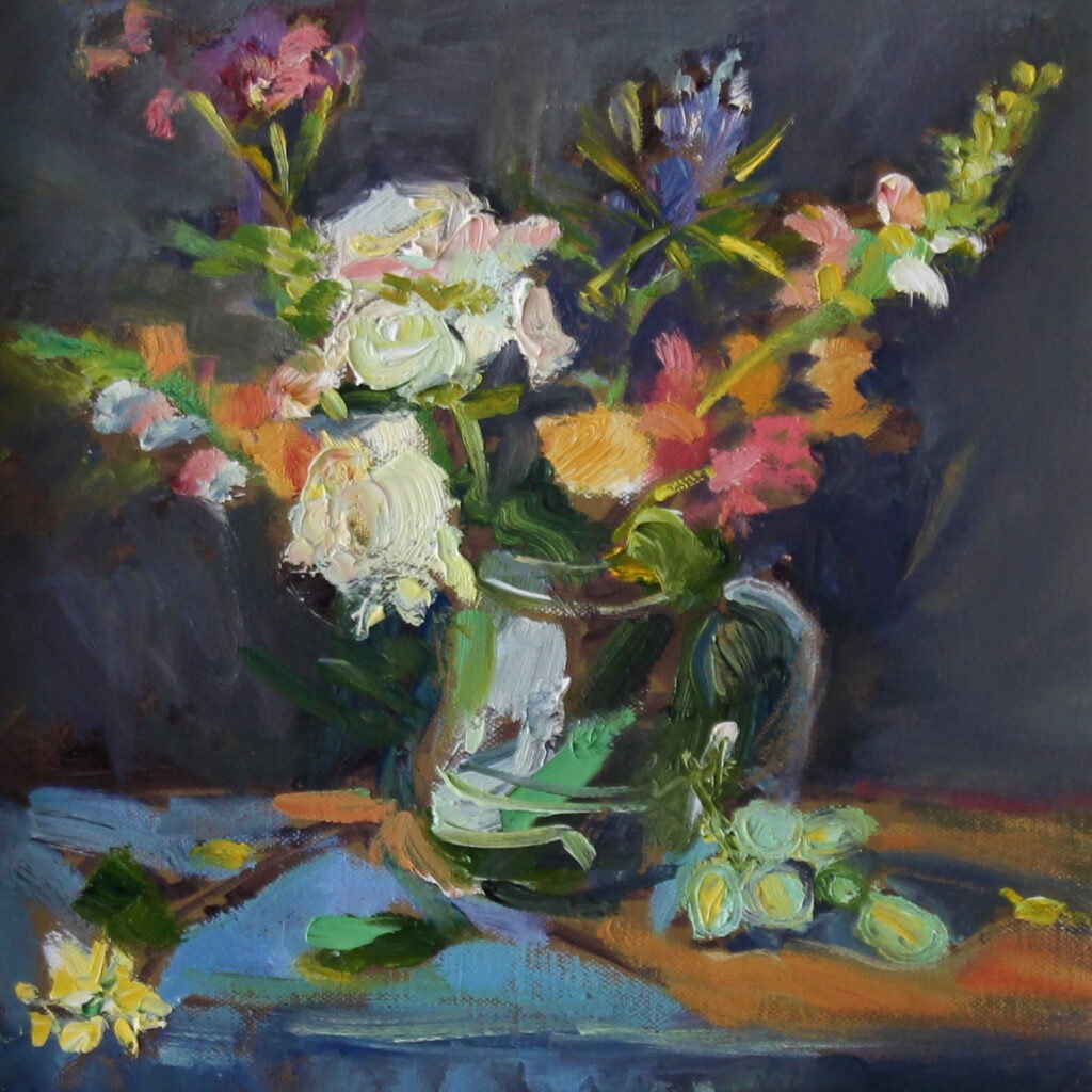 Flowers in a Glass jug
