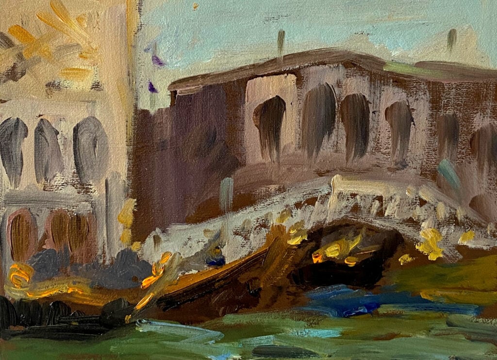 Rialto bridge Landscape Painting