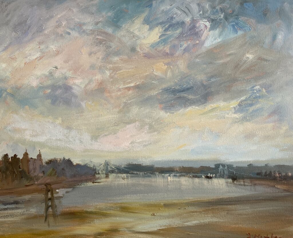 Hammersmith Bridge Oil Painting Landscape